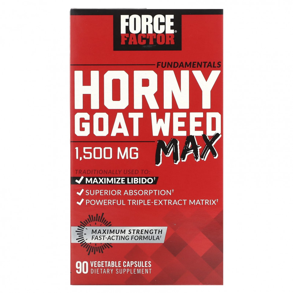 Force Factor, Fundamentals, Horny Goat Weed Max, 500 , 90    3940