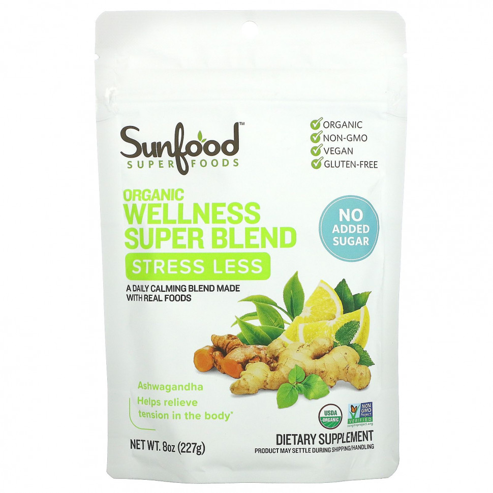 Sunfood, Organic Wellness Super Blend,   , 227  (8 )  4990