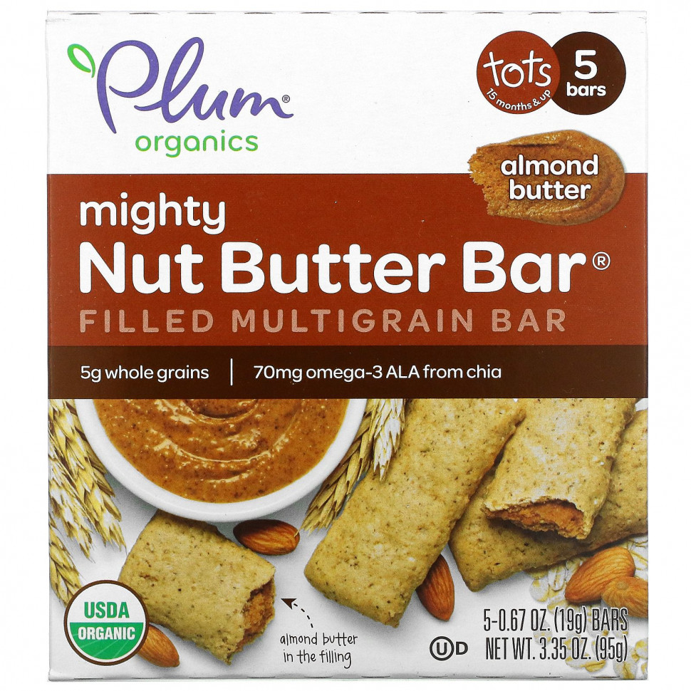 Plum Organics, Mighty Nut Butter Bar,    15 ,  , 5 ,  19  (0,67 )  990