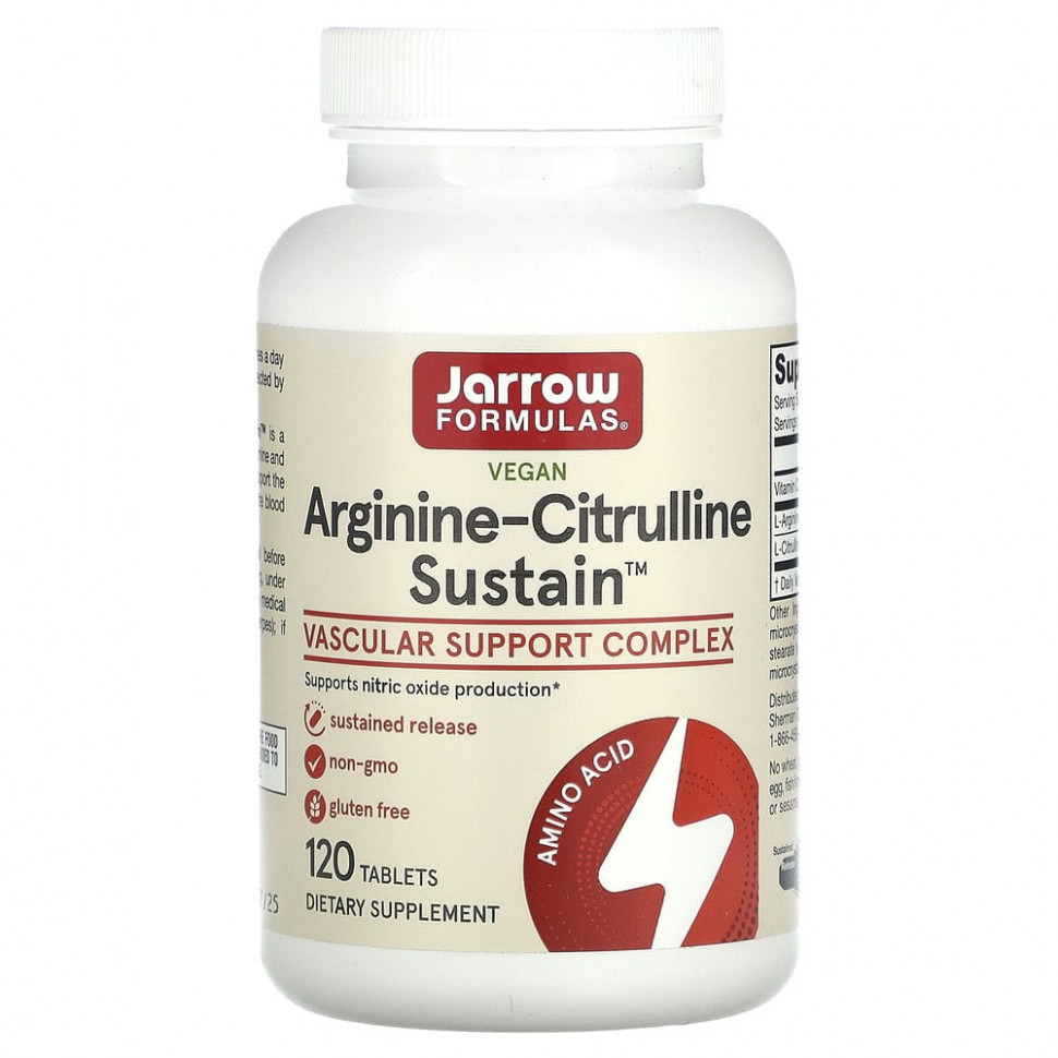 Jarrow Formulas, Arginine-Citrulline Sustain,   , 120   4970