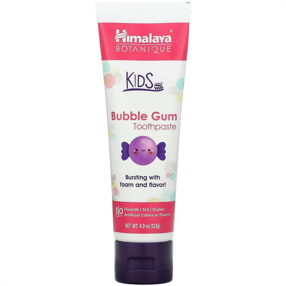 Himalaya, Botanique, Kids Toothpaste, Bubble Gum, 4.0 oz (113 ml)  1300