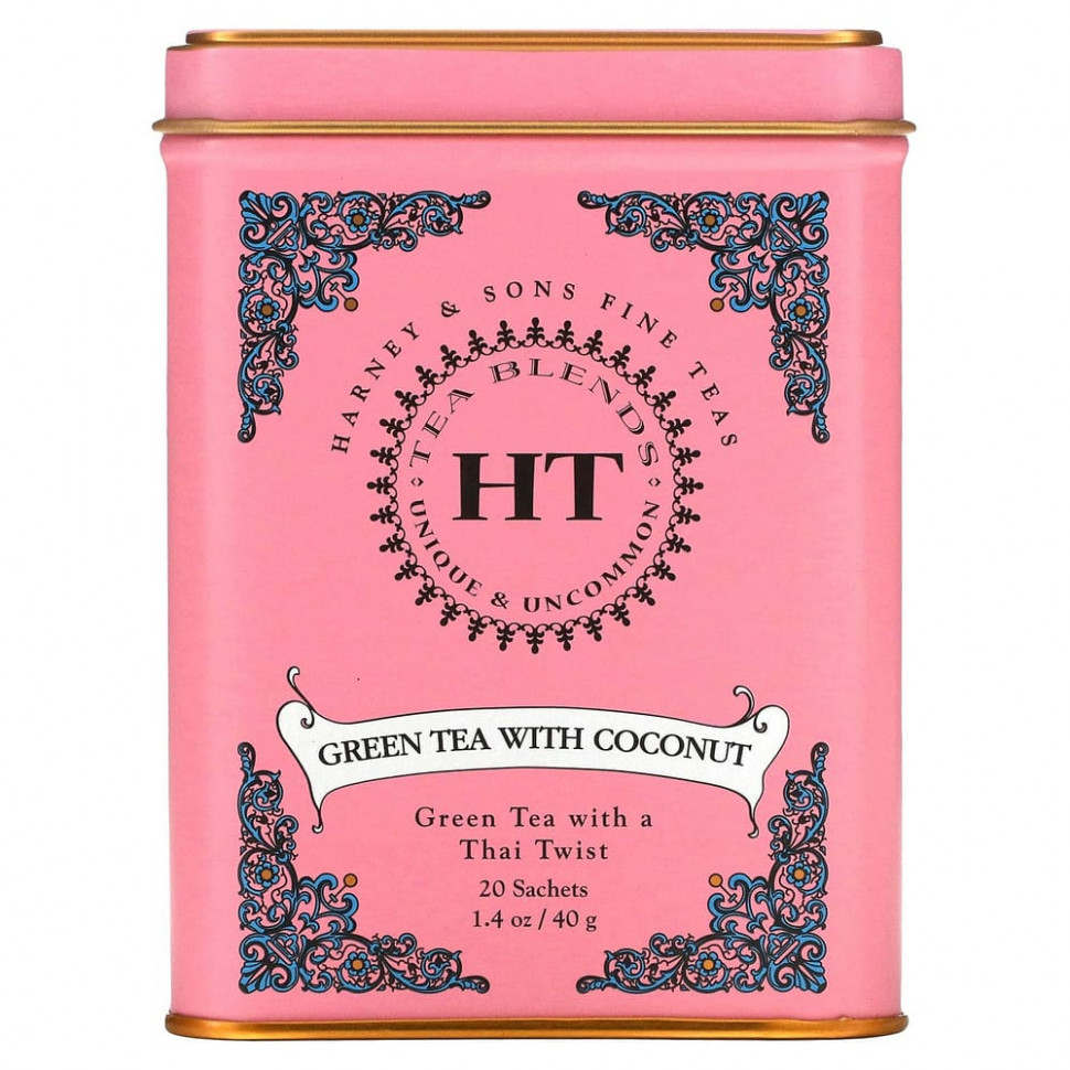  IHerb () Harney & Sons, Green Tea with Thai Flavors, 20 Tea Sachets, 1.4 oz (40 g), ,    1710 