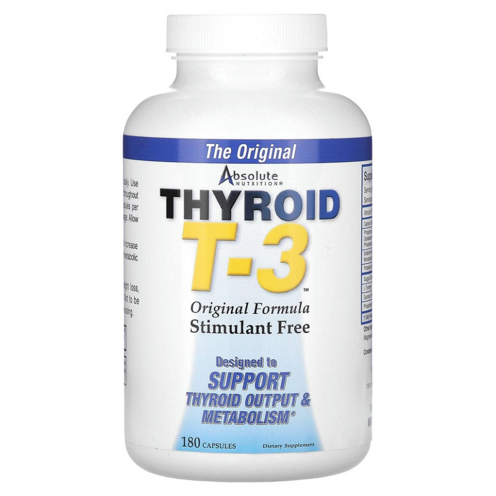 Absolute Nutrition, Thyroid T-3 (  T-3),  , 180   5620