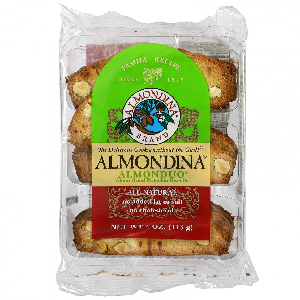 Almondina, AlmonDuo, Almond and Pistachio Biscuits, 4 oz.  730