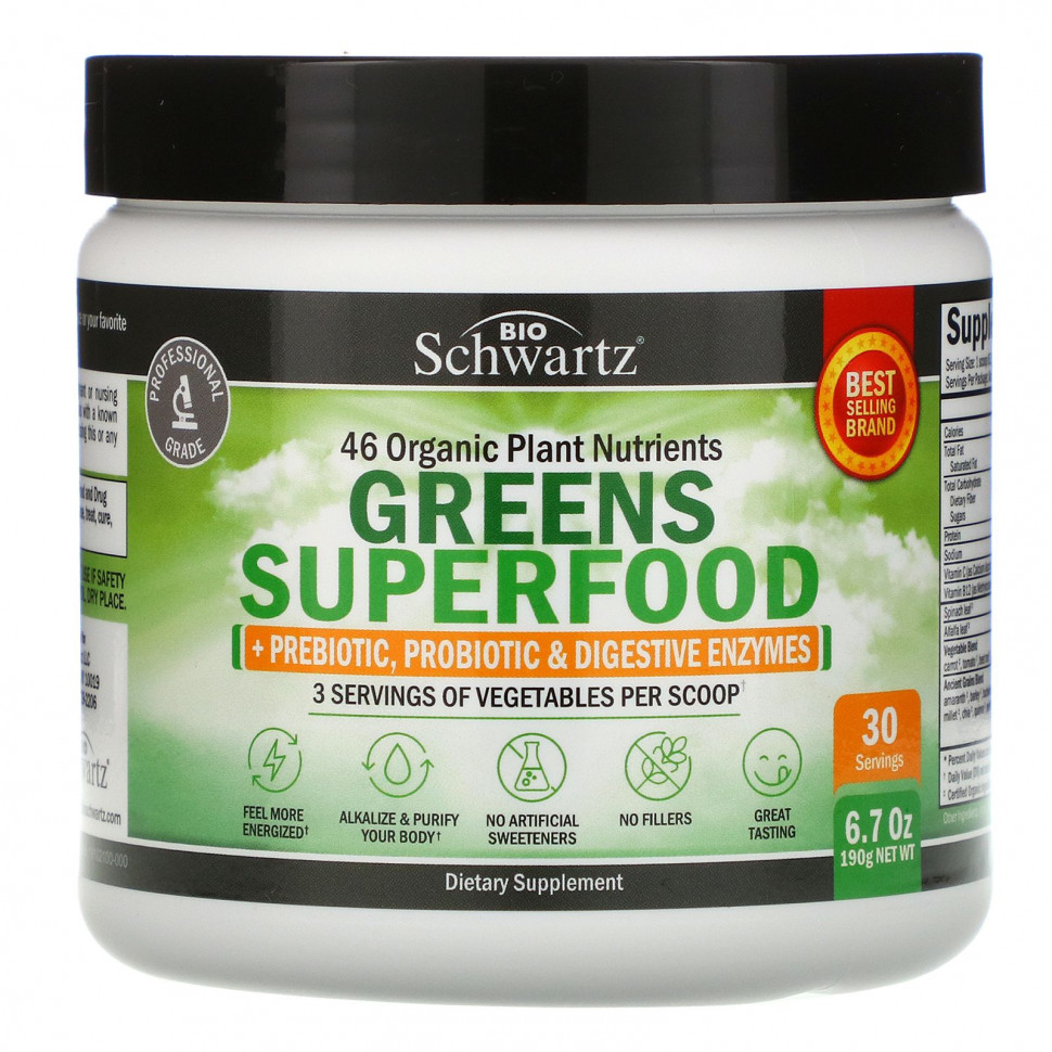 BioSchwartz, Greens Superfood, 190  (6,7 )  4360