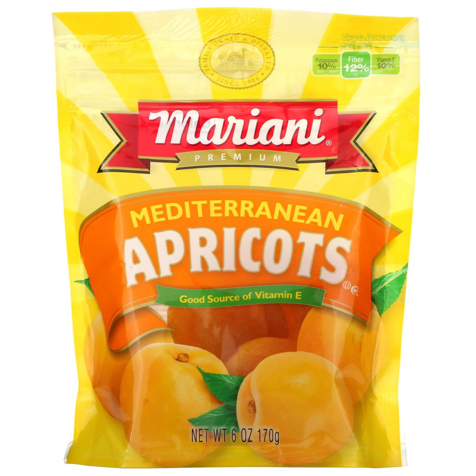 Mariani Dried Fruit, Premium, Mediterranean Apricots, 6 oz ( 170 g)  1040