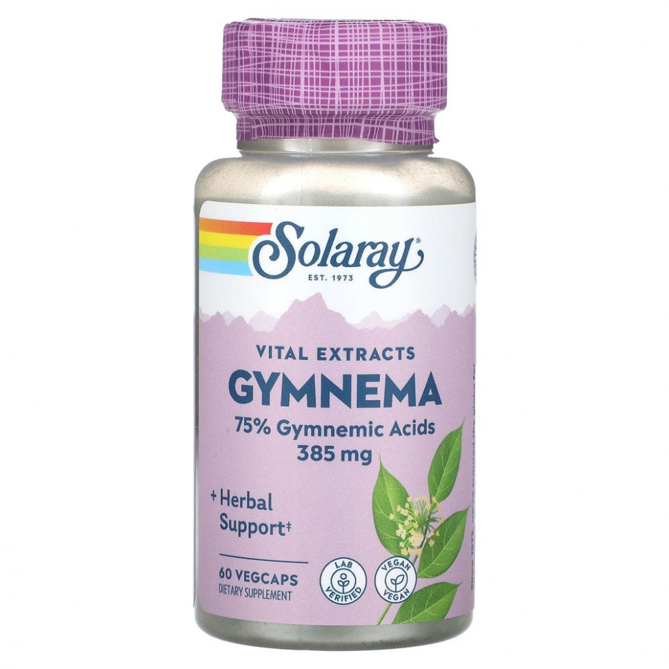 Solaray, Gymnema, Vital Extracts, 385 mg, 60 VegCaps  2950