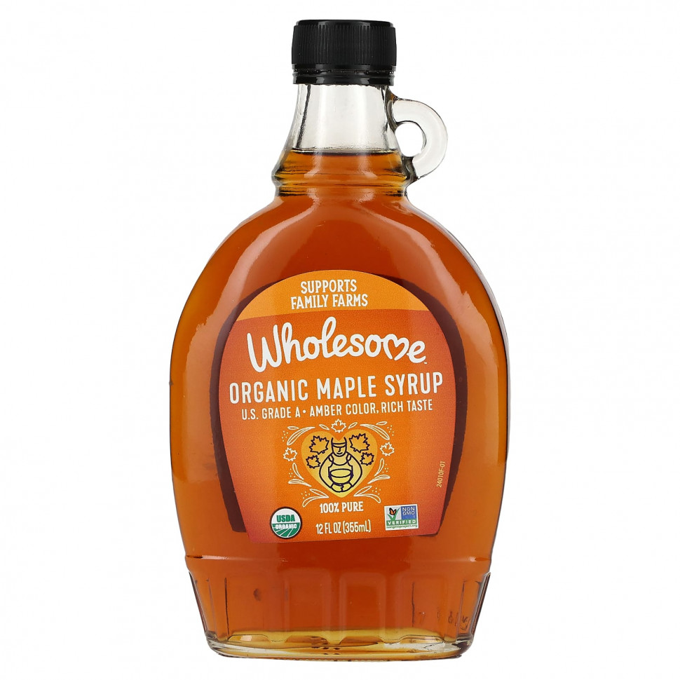 Wholesome Sweeteners, Organic Maple Syrup, 12 fl oz (355 ml )  3080
