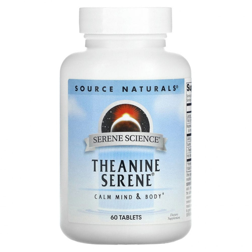 Source Naturals, Serene Science, Theanine Serene, 60 Tablets  2480