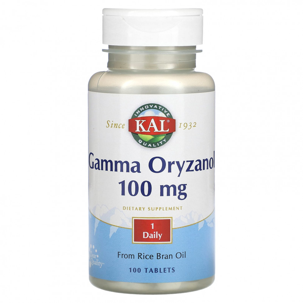 KAL, Gamma Oryzanol, 100 mg, 100 Tablets  1800