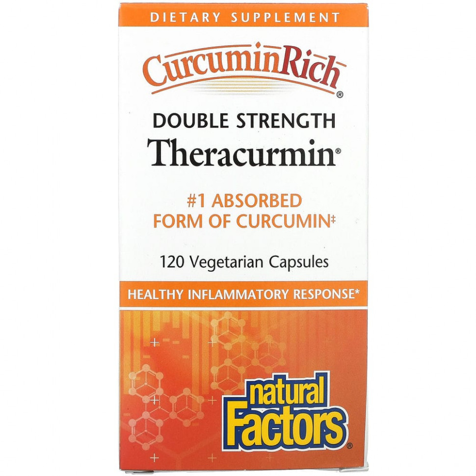 Natural Factors,  CurcuminRich, Double Strength Theracurmin, 120    10220