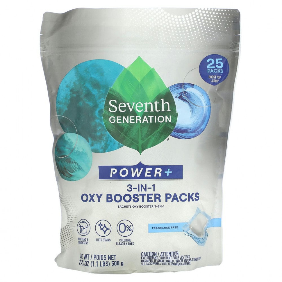 Seventh Generation, Power +, Oxy Booster Pack,  , 500  (1,1 )  2660