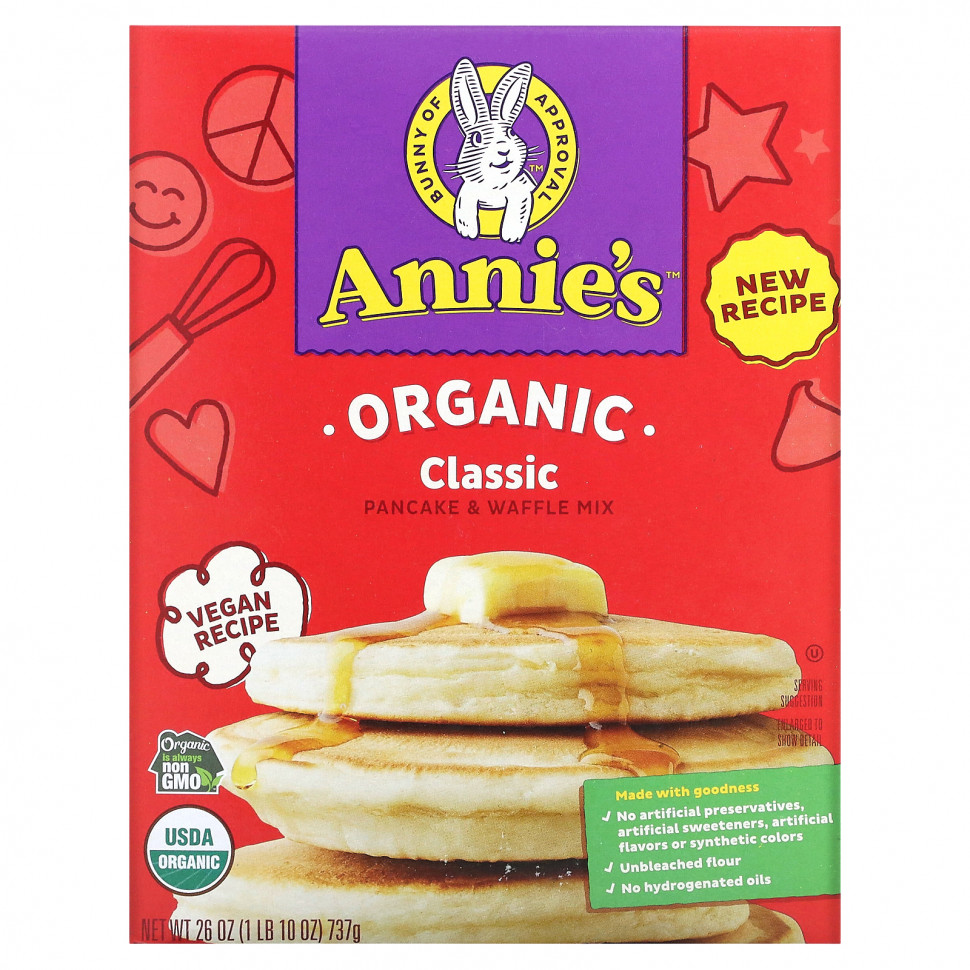 Annie's Homegrown, Organic Classic Pancake & Waffle Mix , 26 oz (737 g)  2360