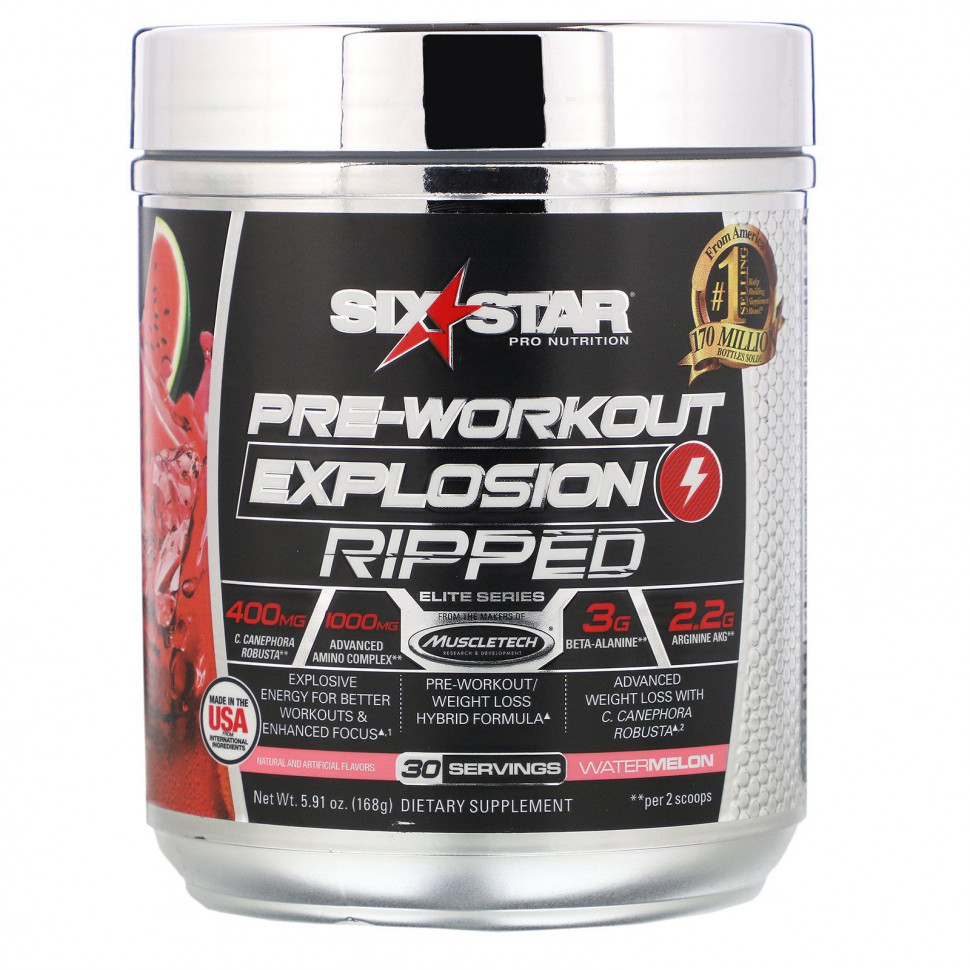 Six Star, Pre-Workout Explosion Ripped,   , 168  (5,91 )  3410