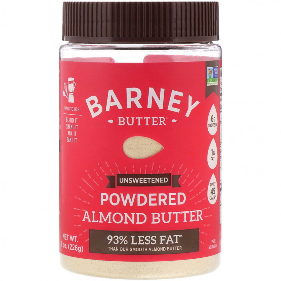 Barney Butter, Powdered Almond Butter, Unsweetened, 8 oz (226g)  1860