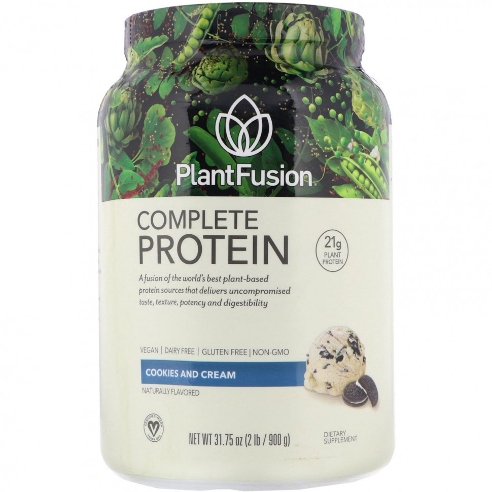 PlantFusion, Complete Plant Protein, Cookies and Cream, 2 lb (900 g)  9190