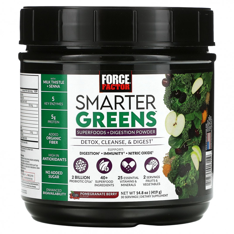 Force Factor, Smarter Greens,      , , 419  (14,8 )  6200