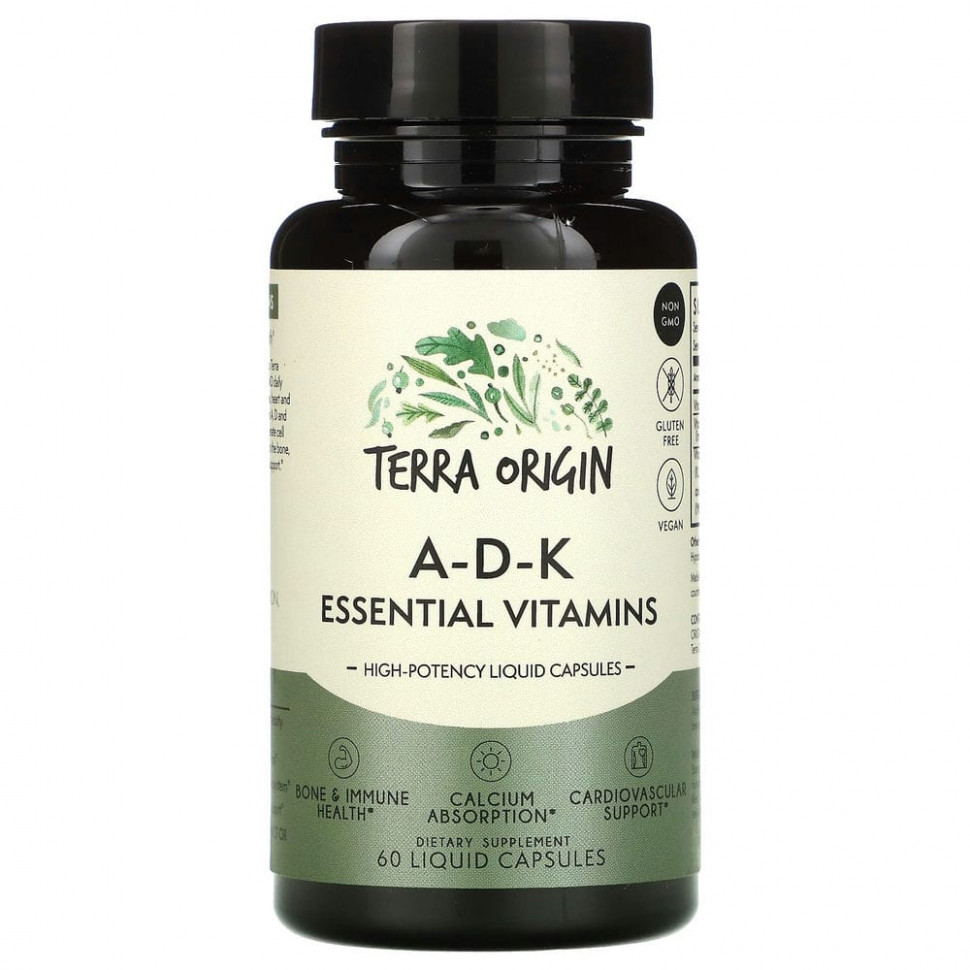 Terra Origin, ADK Essential Vitamins, 60    4830