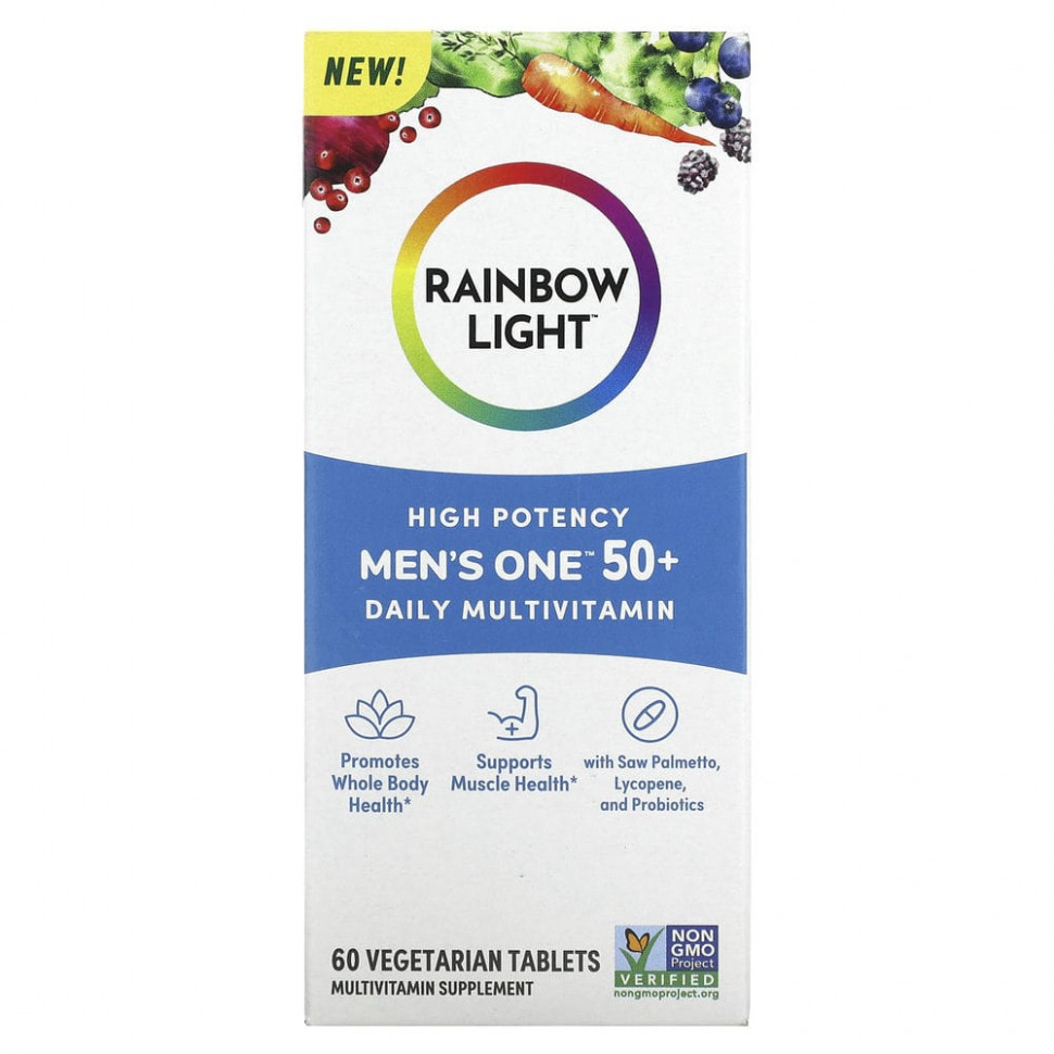 Rainbow Light, Men One 50+ Daily, ,  , 60    3910