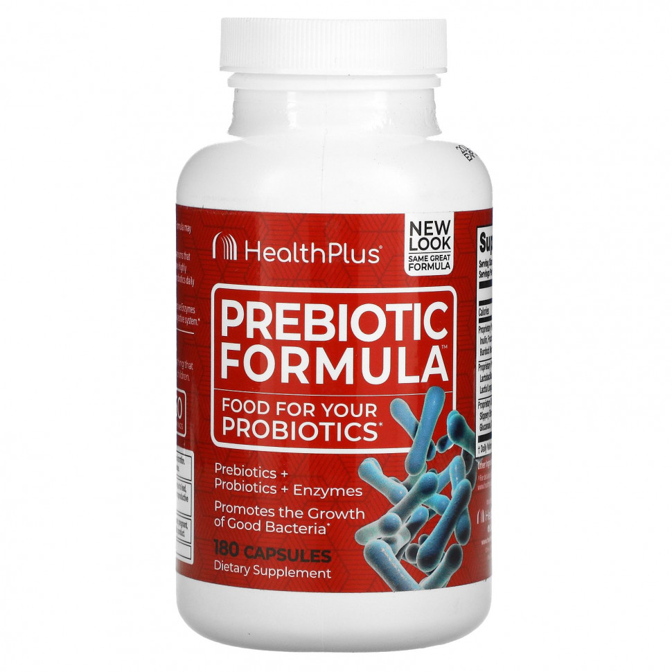 Health Plus, Prebiotic Formula, 500 mg, 180 Capsules  4900