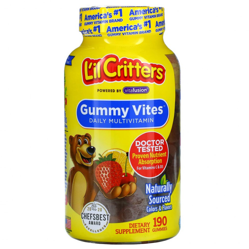 L'il Critters, Gummy Vites,  , 190    4020