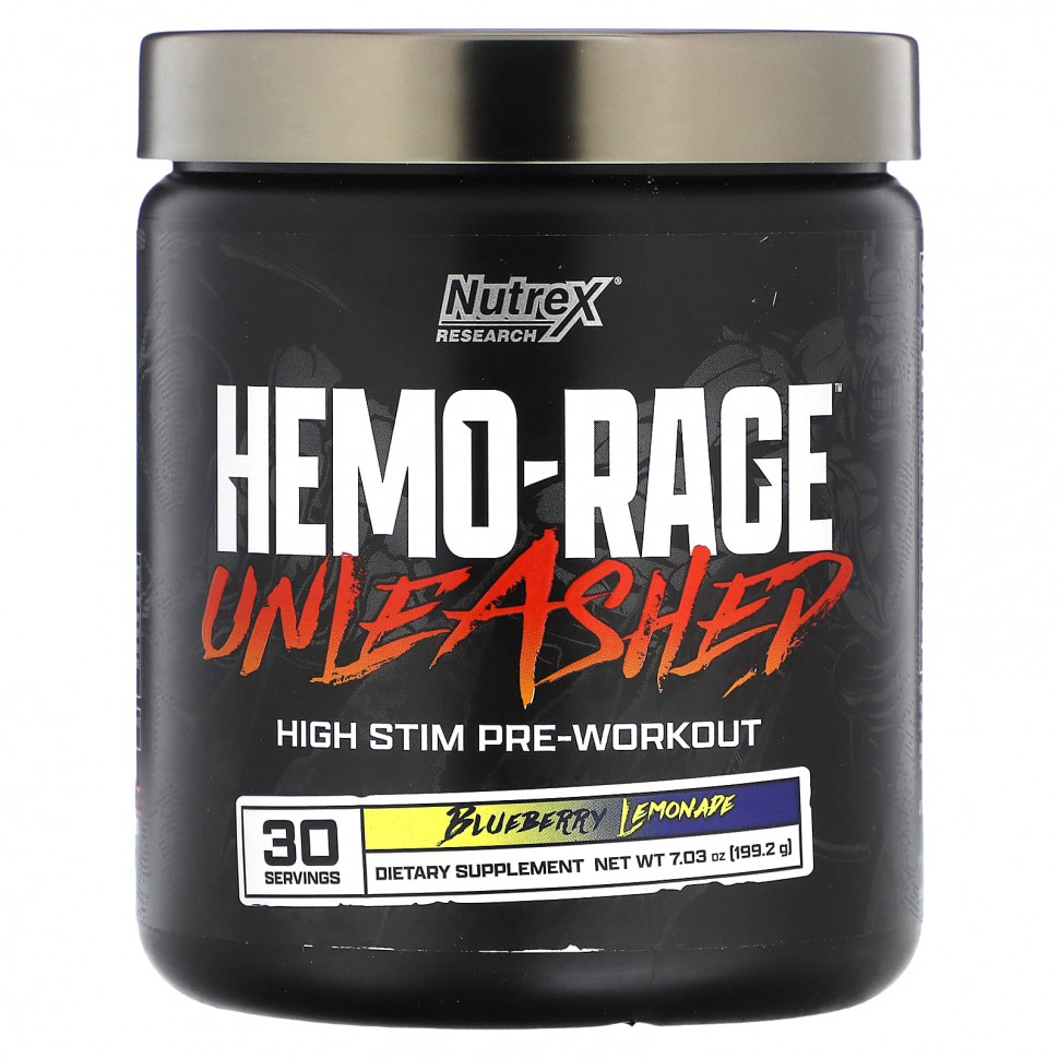 Nutrex Research, Hemo-Rage Unleashed, High Stim  ,  , 199,2  (7,03 )  5040