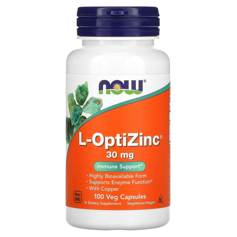 NOW Foods, L-OptiZinc, 30 , 100    1310