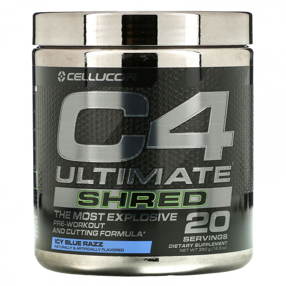 Cellucor, C4 Ultimate Shred, Pre-Workout, Ice Blue Razz, 12.3 oz (350 g)  10330