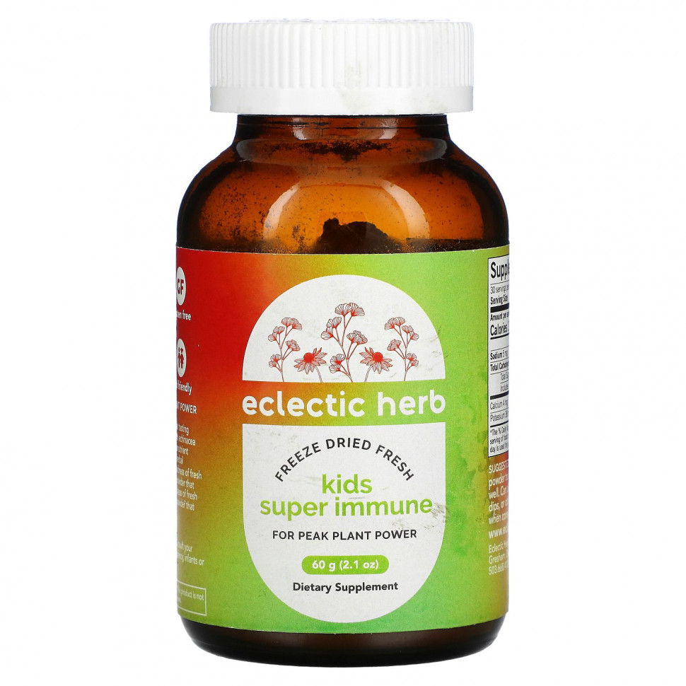 Eclectic Institute, Freeze Dried Fresh, Kids Super Immune, 60  (2,1 )  3800