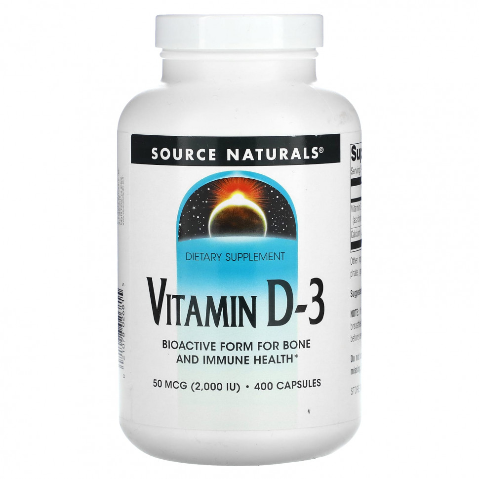 Source Naturals,  D-3, 50  (2000 ), 400   4150