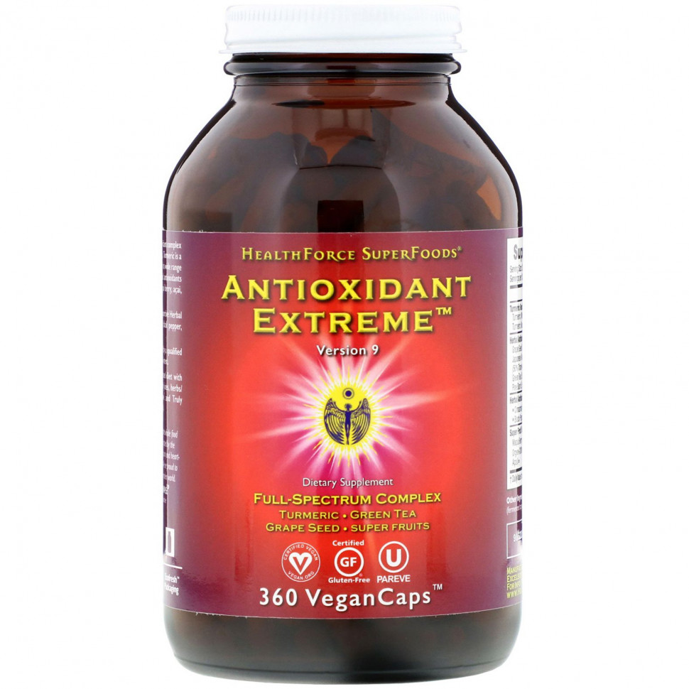 HealthForce Superfoods, Antioxidant Extreme,  9, 360  VeganCaps  13570