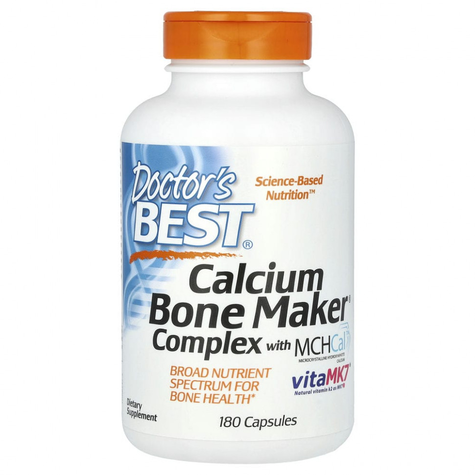 Doctor's Best, Calcium Bone Maker,   MCHCal  VitaMK7, 180   3520