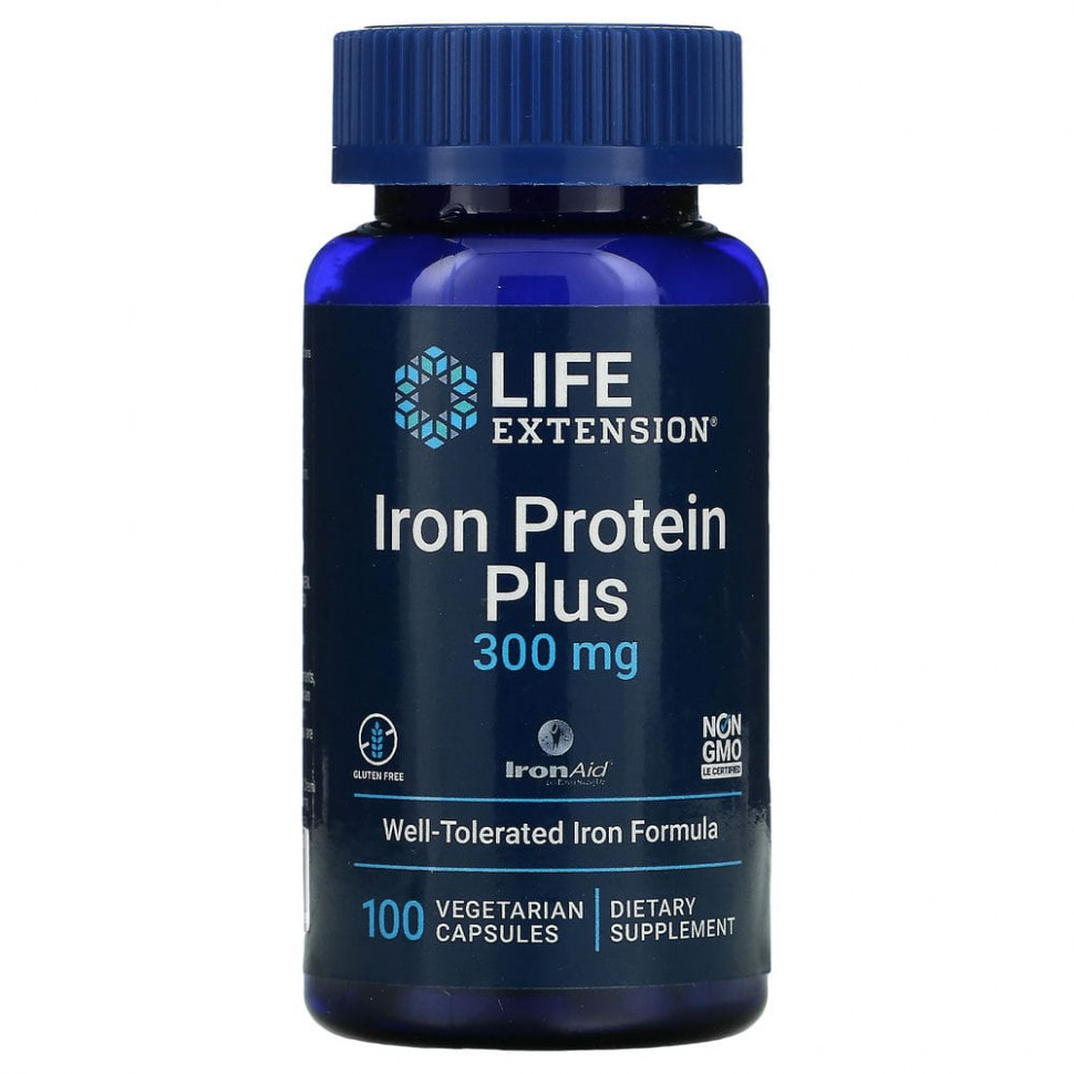 Life Extension, Iron Protein Plus, 300 , 100    3160