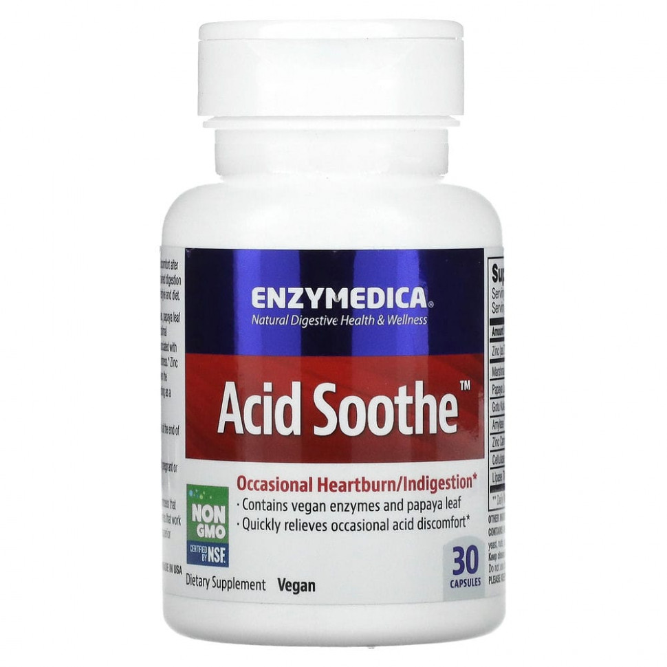 Enzymedica, Acid Soothe, 30   1600