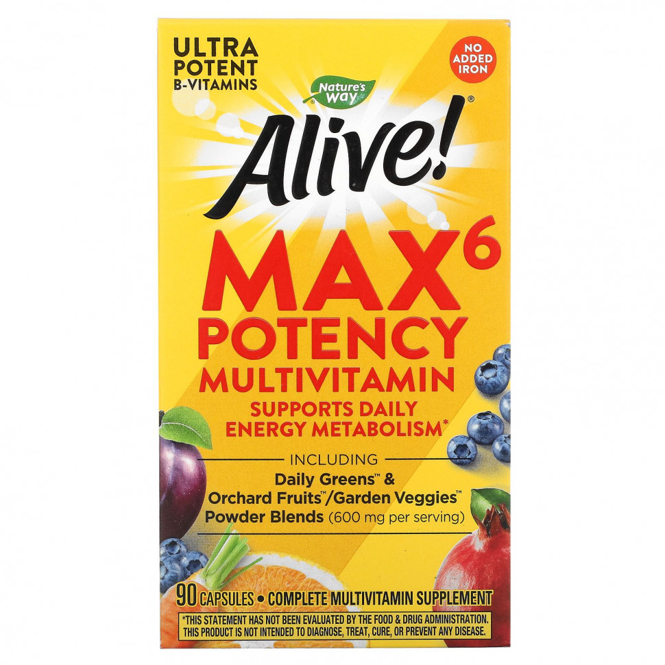 Nature's Way, Alive! Max6 Potency,   ,   , 90   2860