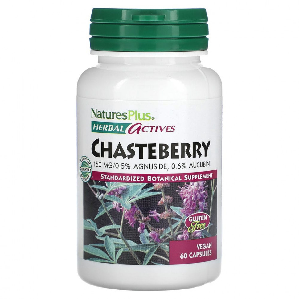 NaturesPlus, Herbal Actives, Chasteberry, 150 , 60    3330