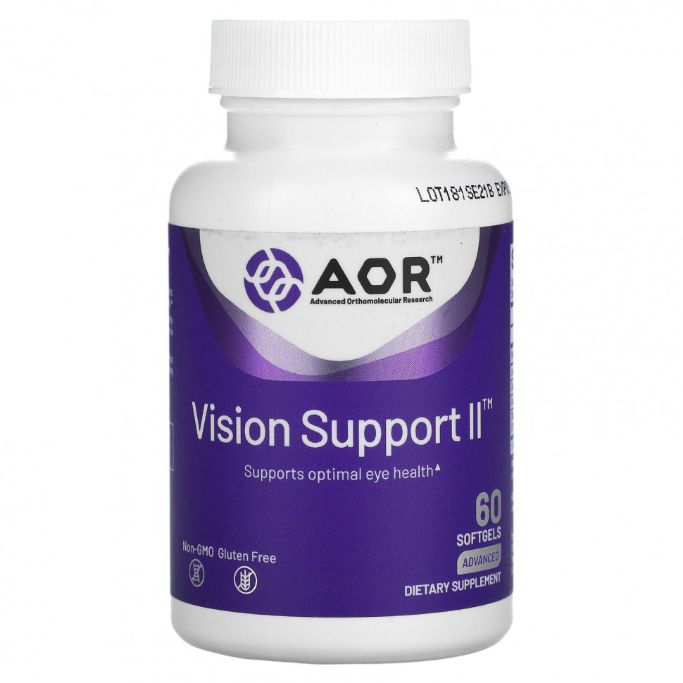 Advanced Orthomolecular Research AOR, Vision Support II, 60    6350