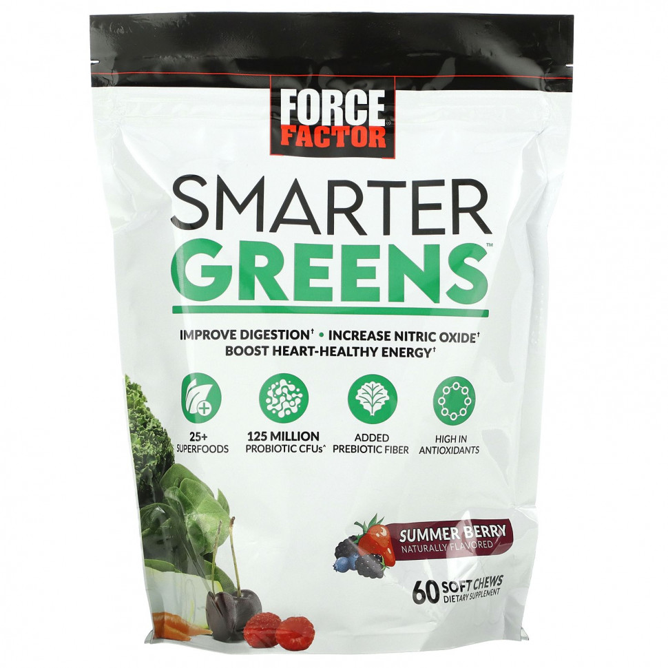 Force Factor, Smarter Greens,  , 60    3830