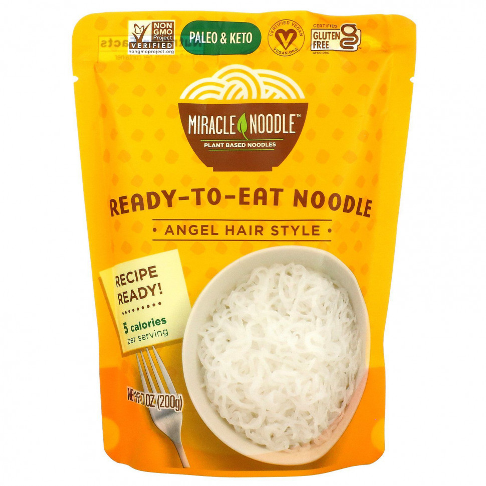 Miracle Noodle, Ready to Eat Noodle, Angel Hair Style, 200  (7 )  960