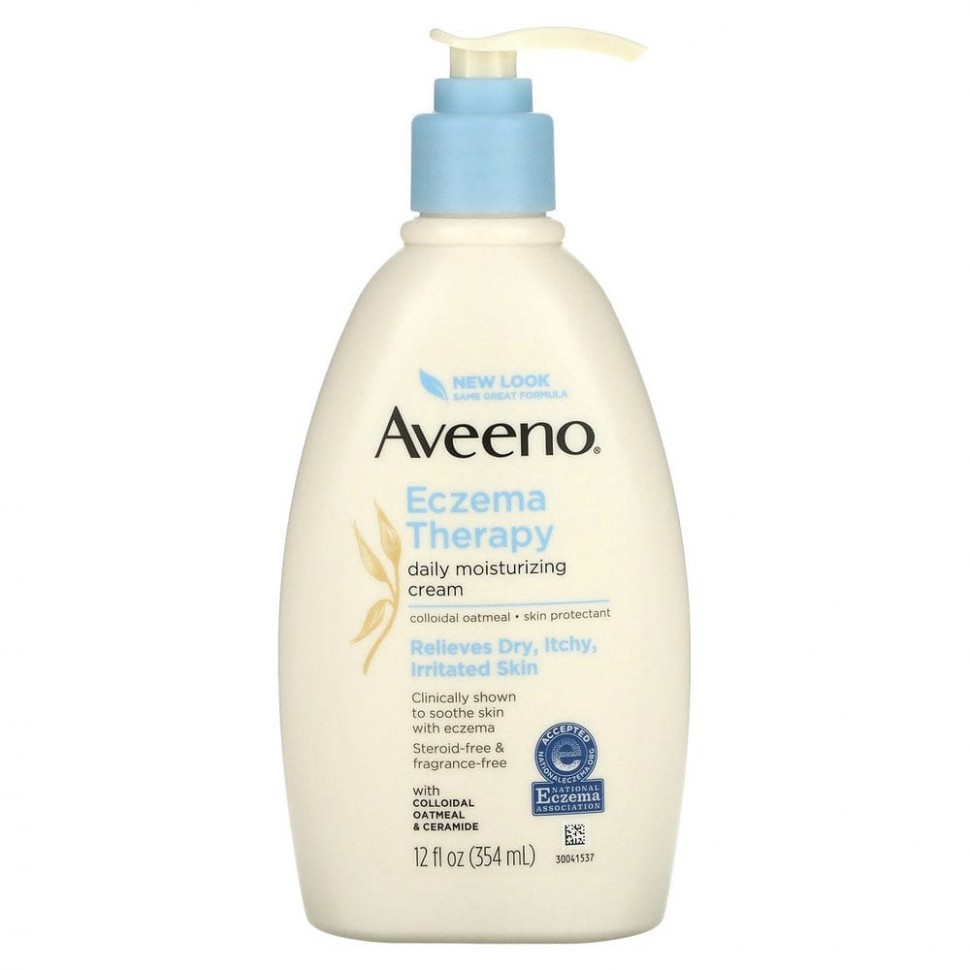 Aveeno, Eczema Therapy, Moisturizing Cream, Fragrance Free, 12 fl oz (354 ml)  4990