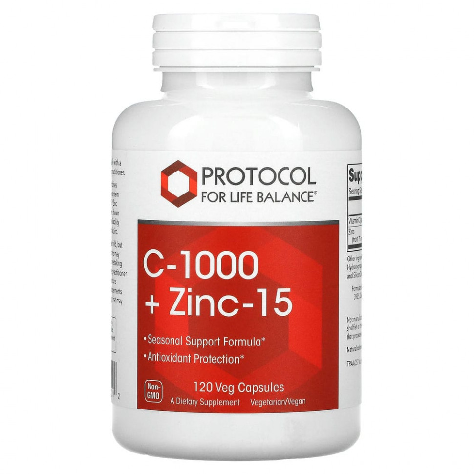 Protocol for Life Balance, C-1000 + Zinc-15, 120    2500