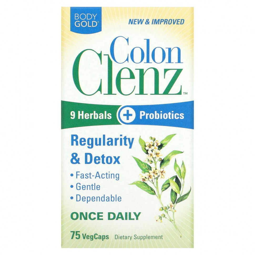 BodyGold, Colon Clenz, 75  VegCap  2110