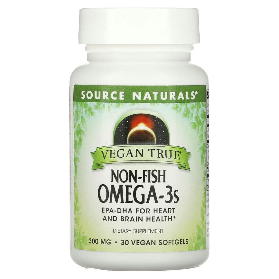 Source Naturals, Vegan True, -3     , 300 , 30    3040