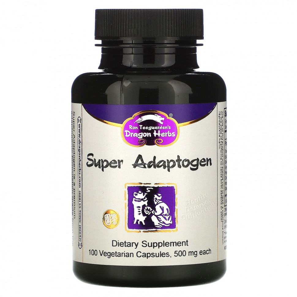 Dragon Herbs, Super Adaptogen, 500 mg, 100 Vegetarian Capsules  4300