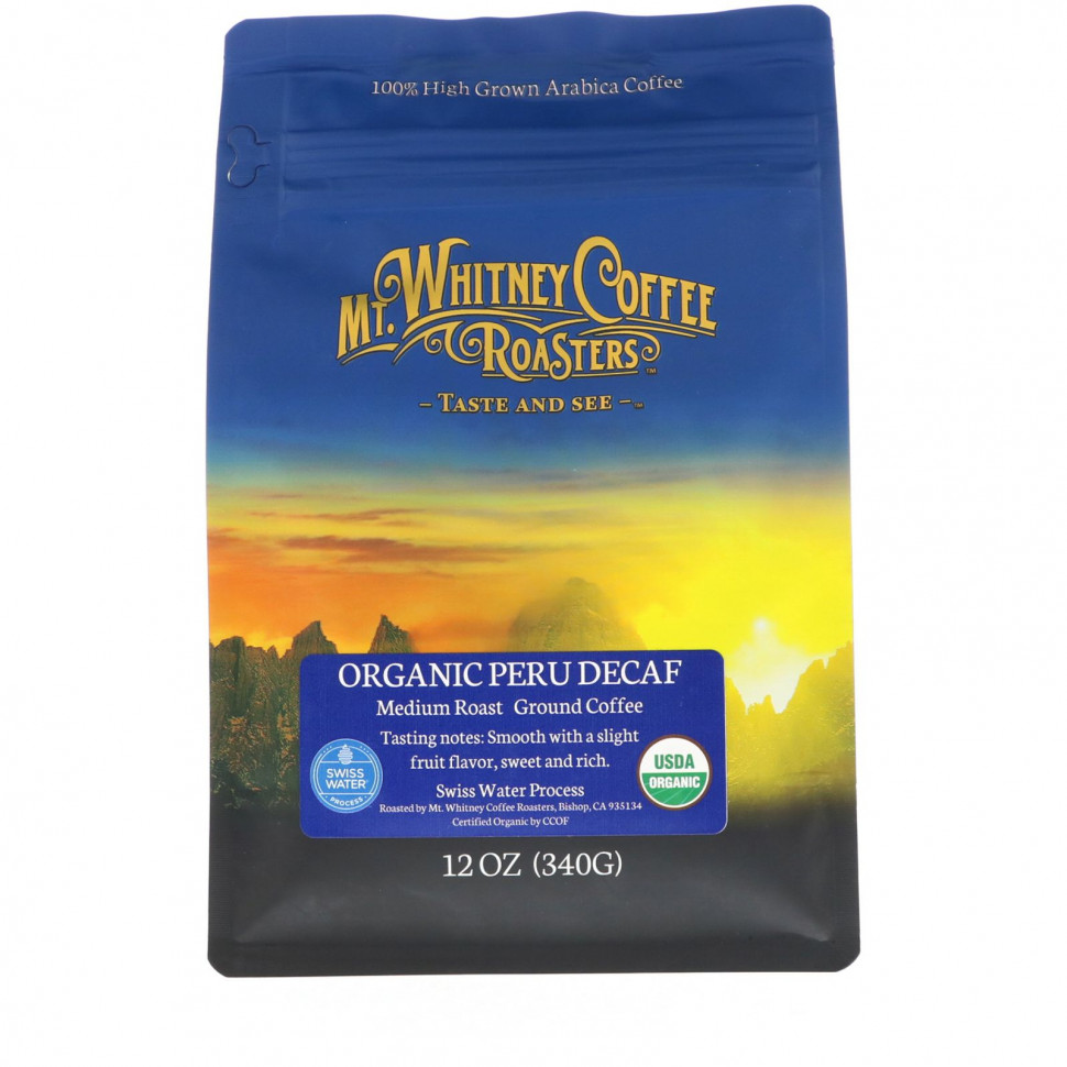 Mt. Whitney Coffee Roasters, Organic Peru Decaf,  ,  , 340  (12 )  2910