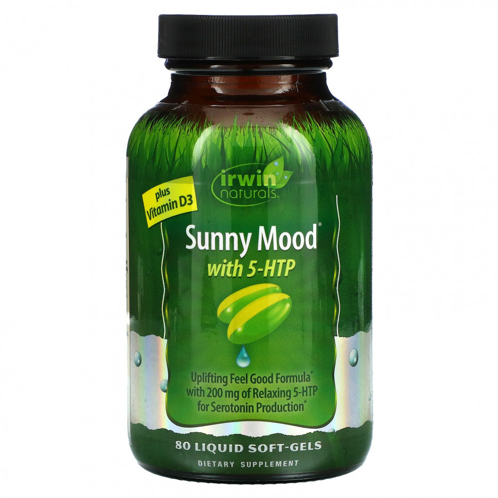 Irwin Naturals, Sunny Mood  5-HTP   D3, 80    5700