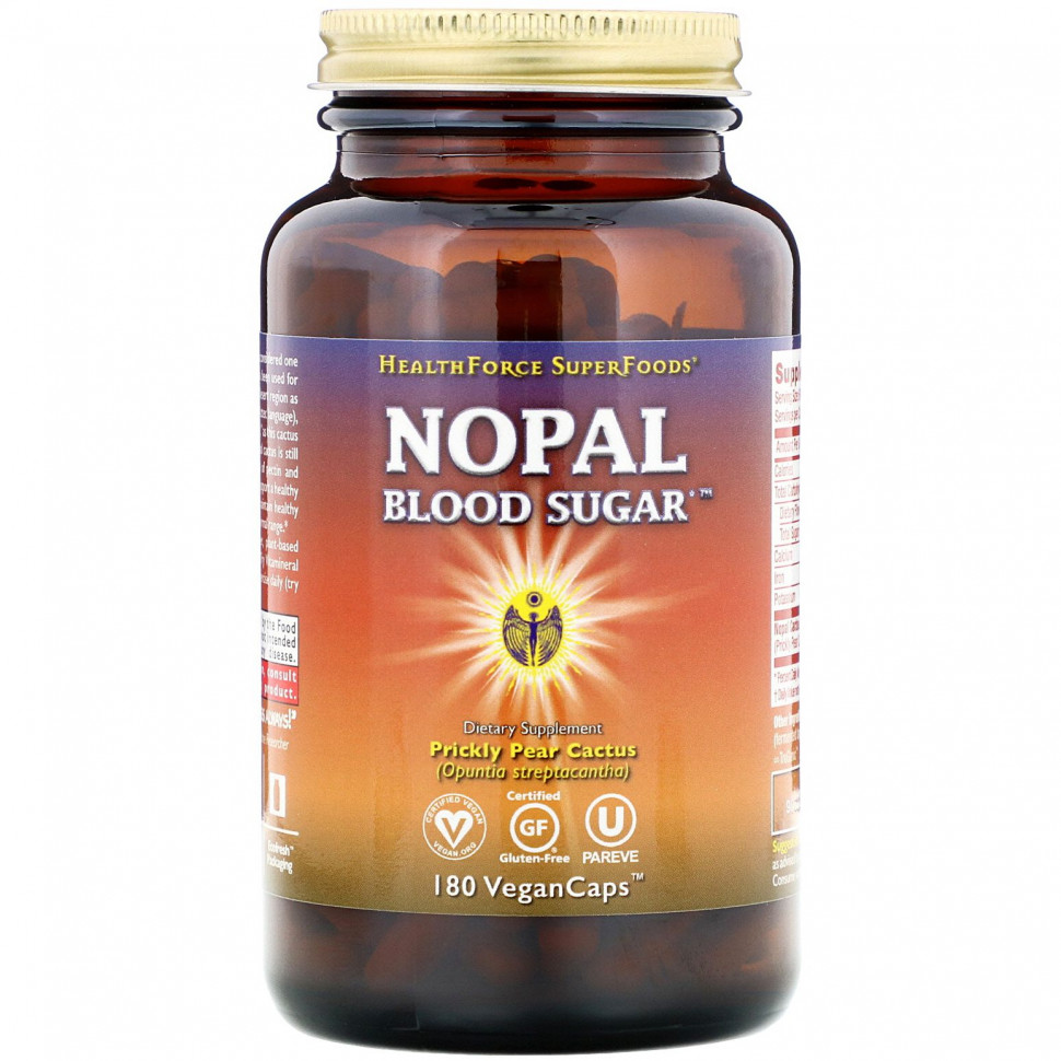 HealthForce Superfoods, Nopal Blood Sugar, 180    6100