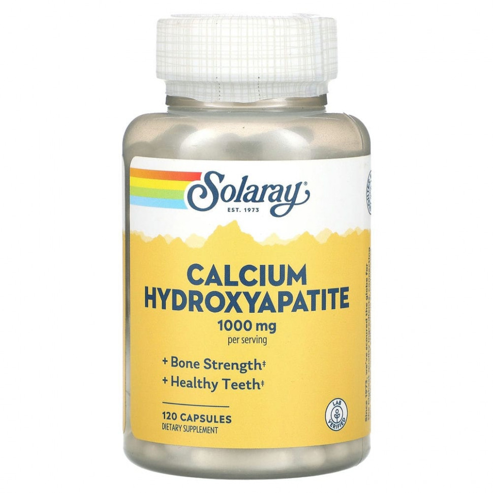 Solaray, Calcium Hydroxyapatite, 250 mg, 120 Capsules  3240