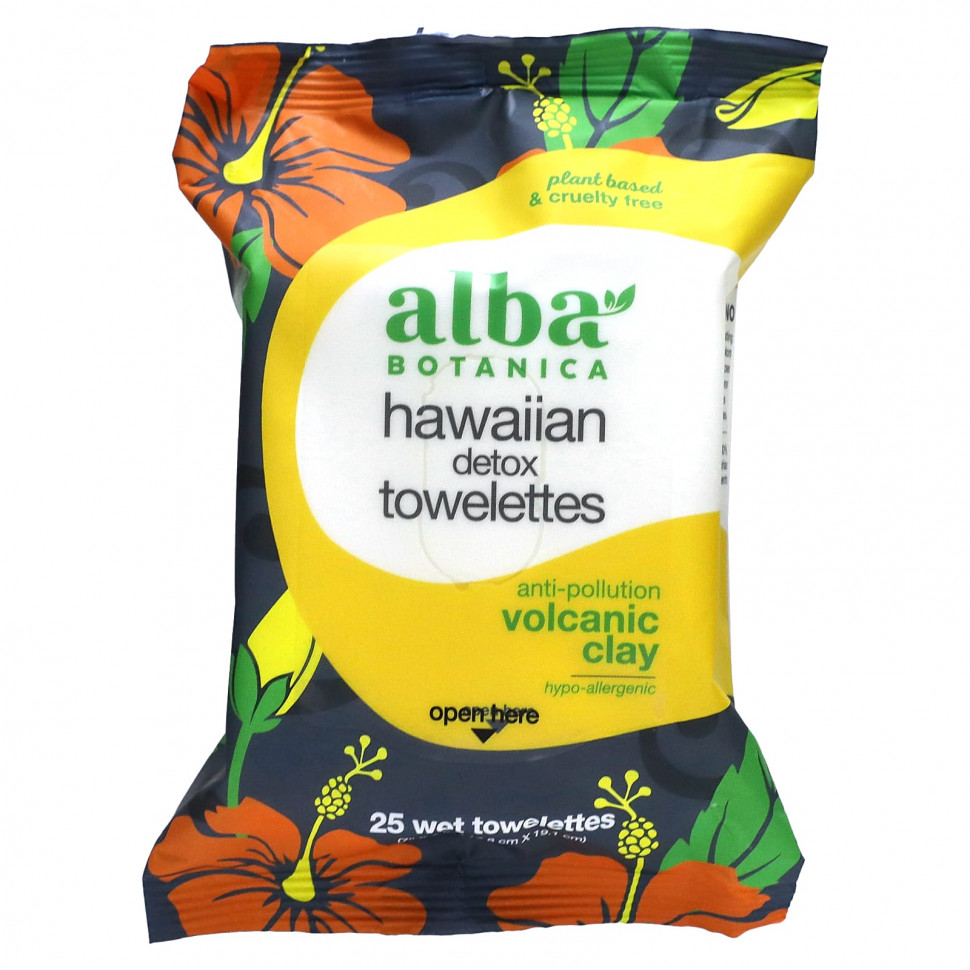 Alba Botanica, Hawaiian Detox Towelettes, 25    1230