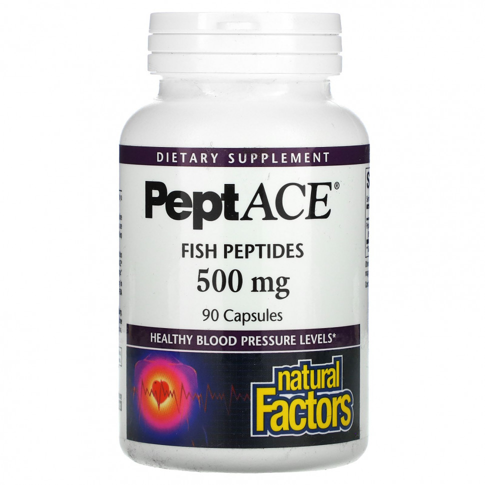 Natural Factors, PeptACE,  , 500 , 90   4810